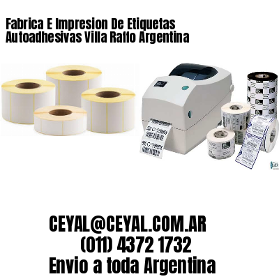 Fabrica E Impresion De Etiquetas Autoadhesivas Villa Raffo Argentina