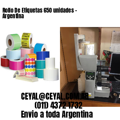 Rollo De Etiquetas 650 unidades – Argentina
