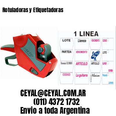 Rotuladoras y Etiquetadoras