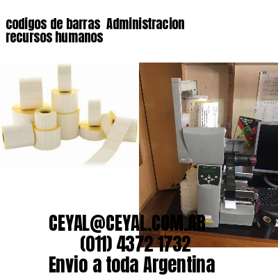 codigos de barras 	Administracion recursos humanos