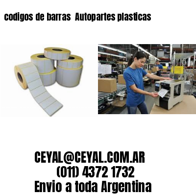codigos de barras 	Autopartes plasticas