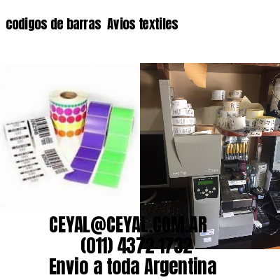 codigos de barras 	Avios textiles