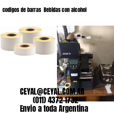 codigos de barras 	Bebidas con alcohol