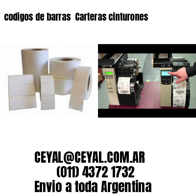 codigos de barras 	Carteras cinturones