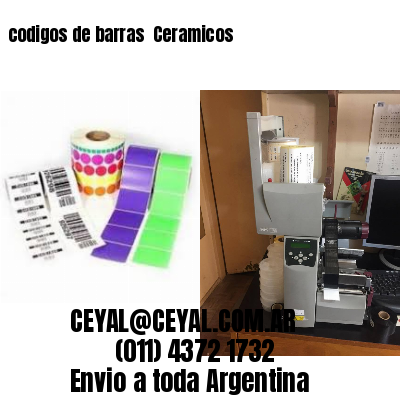 codigos de barras 	Ceramicos