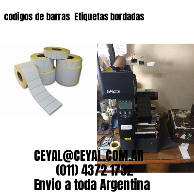 codigos de barras 	Etiquetas bordadas