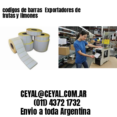 codigos de barras 	Exportadores de frutas y limones