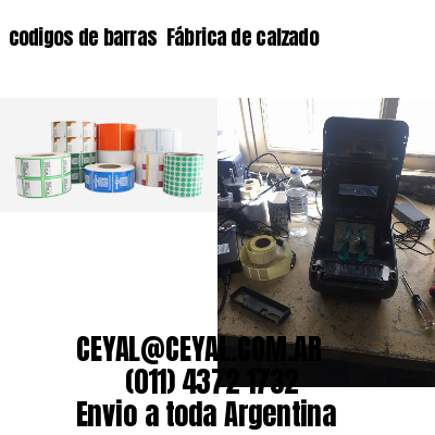 codigos de barras 	Fábrica de calzado