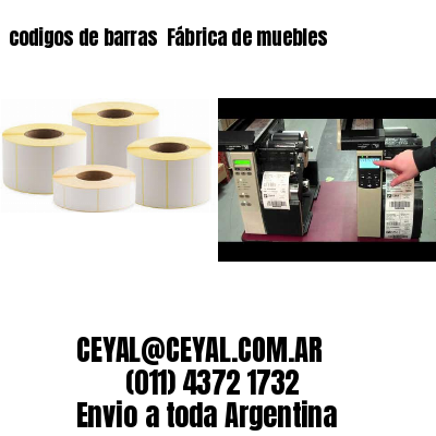 codigos de barras 	Fábrica de muebles