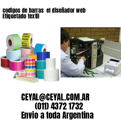 codigos de barras 	el diseñador web Etiquetado textil