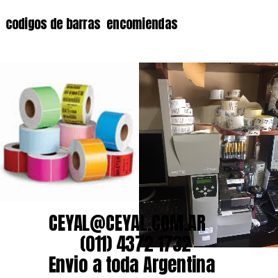 codigos de barras 	encomiendas