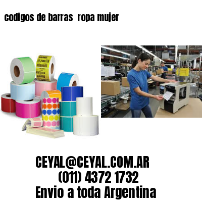 codigos de barras 	ropa mujer