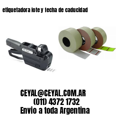 etiquetadora lote y fecha de caducidad