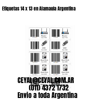 Etiquetas 14 x 13 en Alamaula Argentina