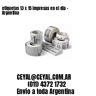 etiquetas 13 x 15 impresas en el dia – Argentina