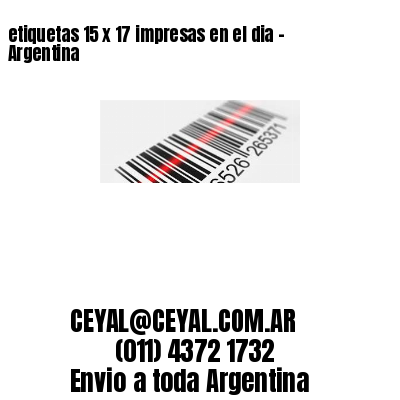 etiquetas 15 x 17 impresas en el dia – Argentina
