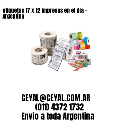 etiquetas 17 x 12 impresas en el dia – Argentina