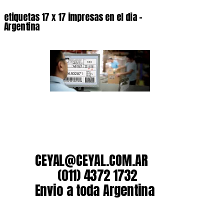 etiquetas 17 x 17 impresas en el dia – Argentina