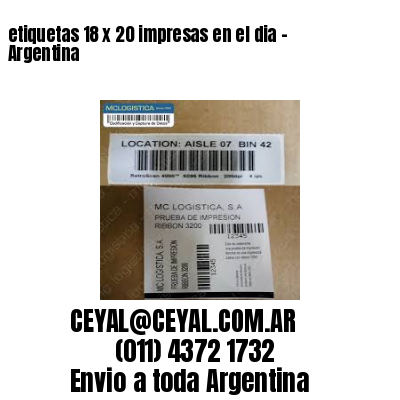 etiquetas 18 x 20 impresas en el dia – Argentina