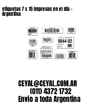 etiquetas 7 x 15 impresas en el dia – Argentina