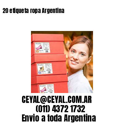 20 etiqueta ropa Argentina