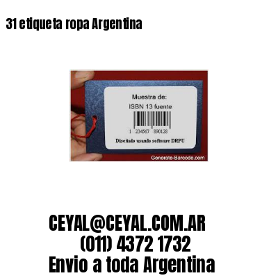 31 etiqueta ropa Argentina