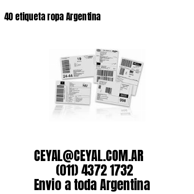 40 etiqueta ropa Argentina