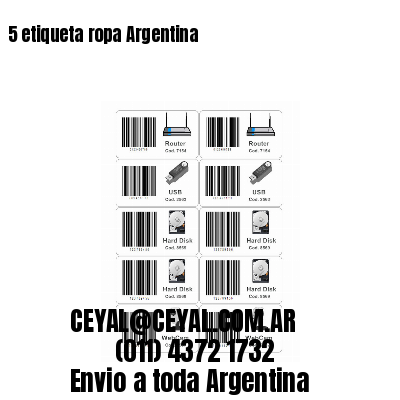 5 etiqueta ropa Argentina