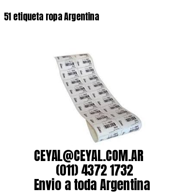 51 etiqueta ropa Argentina