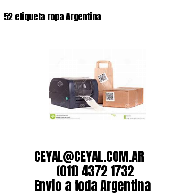 52 etiqueta ropa Argentina
