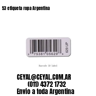 53 etiqueta ropa Argentina