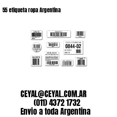 55 etiqueta ropa Argentina