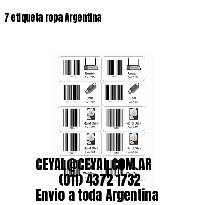 7 etiqueta ropa Argentina