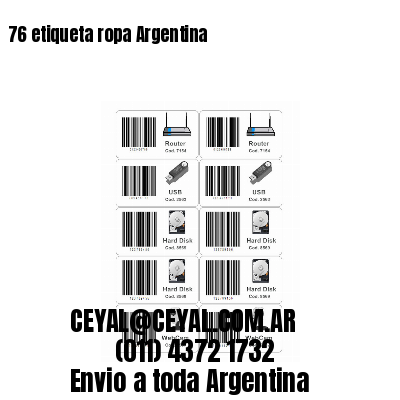 76 etiqueta ropa Argentina