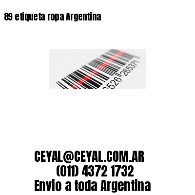 89 etiqueta ropa Argentina