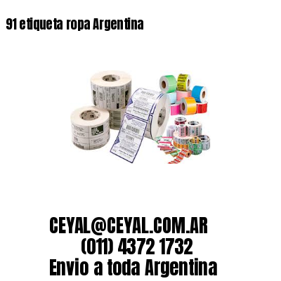 91 etiqueta ropa Argentina