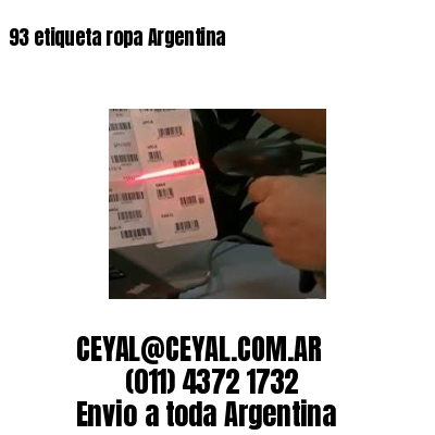 93 etiqueta ropa Argentina