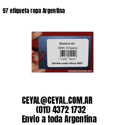 97 etiqueta ropa Argentina