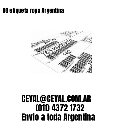 98 etiqueta ropa Argentina
