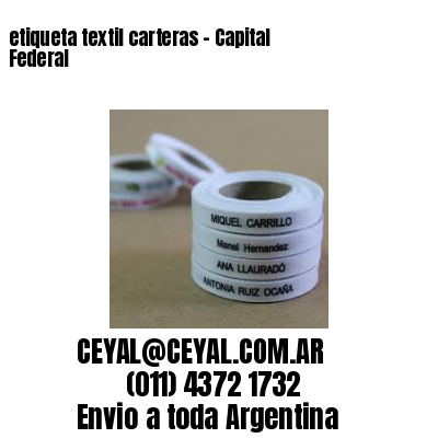 etiqueta textil carteras – Capital Federal