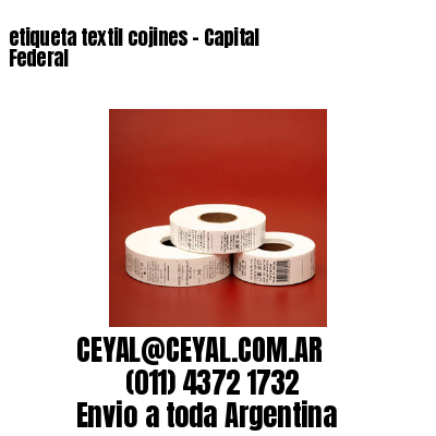 etiqueta textil cojines – Capital Federal