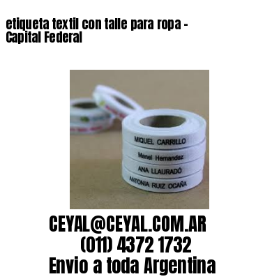 etiqueta textil con talle para ropa – Capital Federal