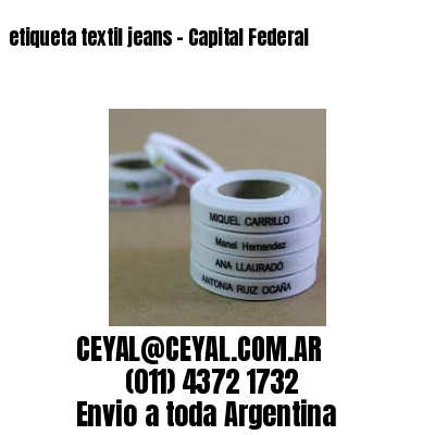 etiqueta textil jeans – Capital Federal