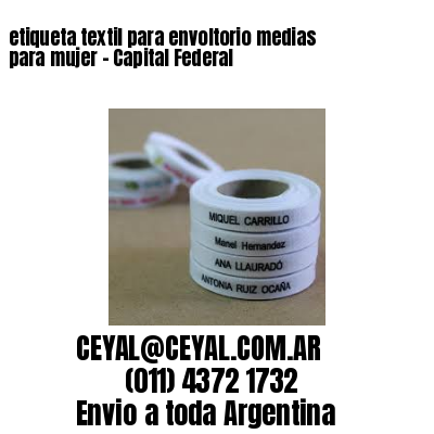 etiqueta textil para envoltorio medias para mujer – Capital Federal