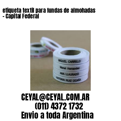 etiqueta textil para fundas de almohadas – Capital Federal