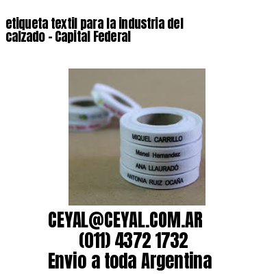 etiqueta textil para la industria del calzado – Capital Federal