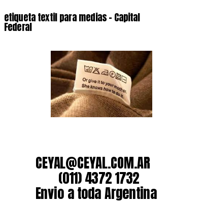 etiqueta textil para medias – Capital Federal