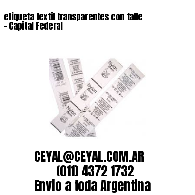 etiqueta textil transparentes con talle – Capital Federal