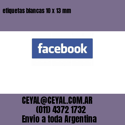 etiquetas blancas 10 x 13 mm