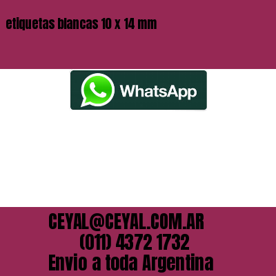 etiquetas blancas 10 x 14 mm